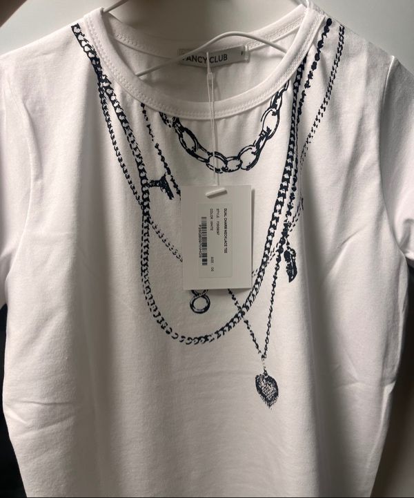 ◆NASTY FANCY CLUB◆ Dual Charm Necklace Tee BLACK F25QB097 MUSINSA | FANCY CLUB Dual Charm Necklace Tee (BLACK) F25QB097