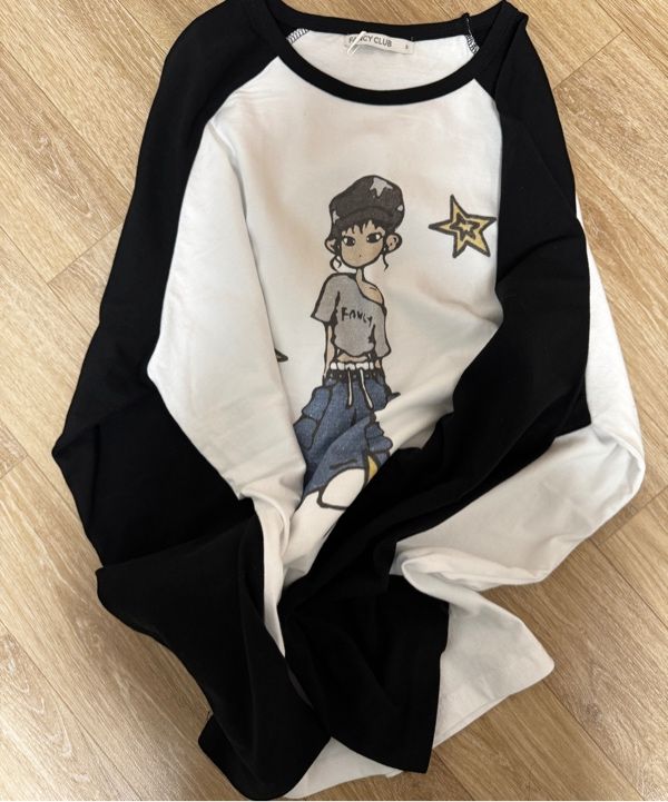◇NASTY FANCY CLUB◇ Pony Star Long Sleeve GRAY F25QB095 MUSINSA | FANCY CLUB Pony Star Long Sleeve (GRAY) F25QB095