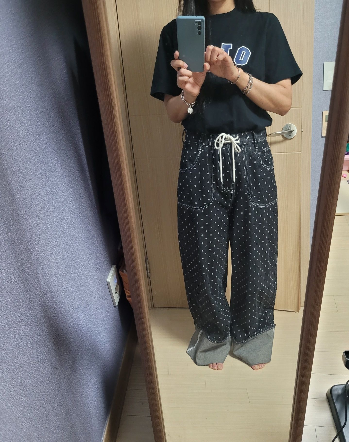 Fancyclub ストリングドットロールアップパンツ Fancyclub ストリングドットロールアップパンツ A'GEM/9 × .kom