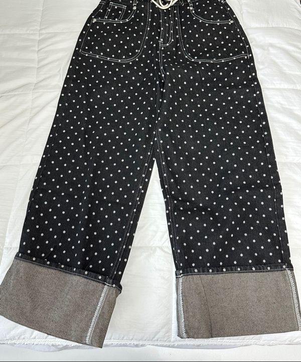 MUSINSA | FANCY CLUB String Dot Roll-up Pants (BLUE) F25QD890