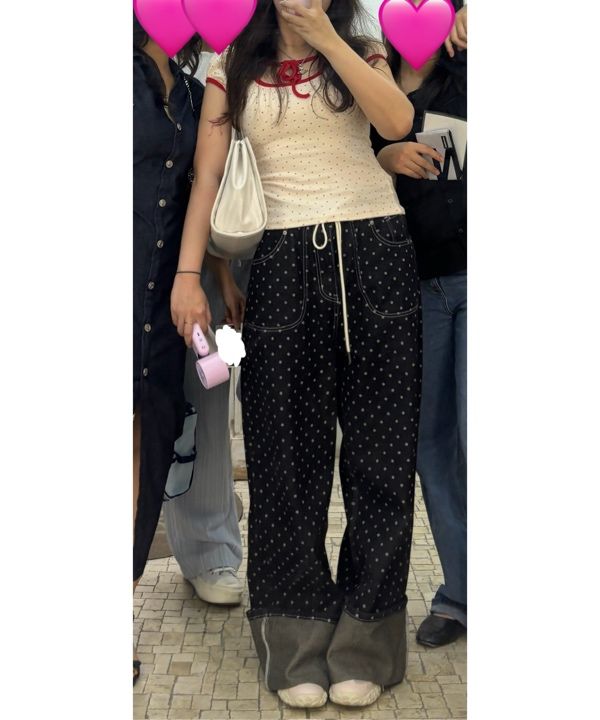 ☆FANCY CLUB☆ STRING DOT ROLL-UP PANTS 2Color MUSINSA公式