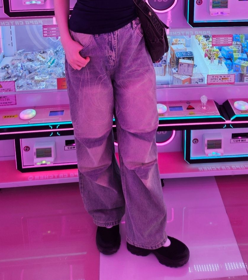 MUSINSA | FANCY CLUB Angel Vintage Washed Pintuck Pants (BLUE