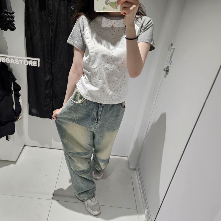 MUSINSA | FANCY CLUB Angel Vintage Washed Pintuck Pants (BLUE