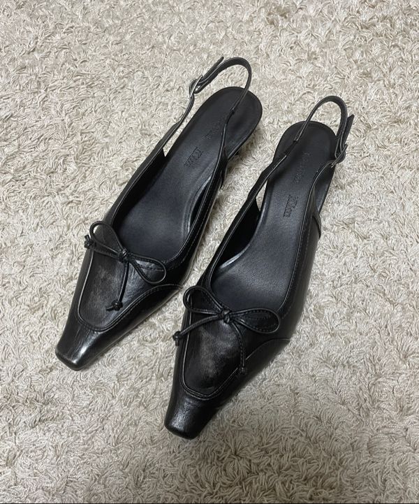 【Matin Kim】MATIN RIBBON SLING BACK HEELS MUSINSA | MATIN KIM MATIN RIBBON SLING BACK HEELS IN BLACK
