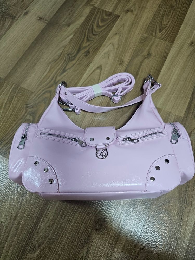 ◆ILLIGO◆ Ruby Stud Shoulder Bag Pink 25SPBAG02PK MUSINSA | ILLIGO Ruby Stud Shoulder Bag Pink
