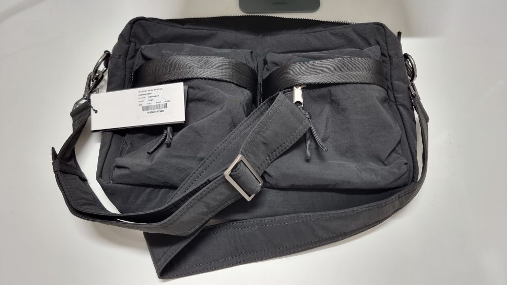 MUSINSA | MAISON MINED TWO POCKET SQUARE CROSS BAG