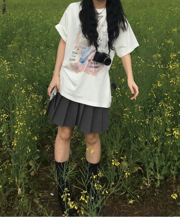 Tシャツ・カットソー [TYPESERVICE] Rabbit Ruched Top (WHITE) MUSINSA | TYPESERVICE Rabbit Ruched Top [White]
