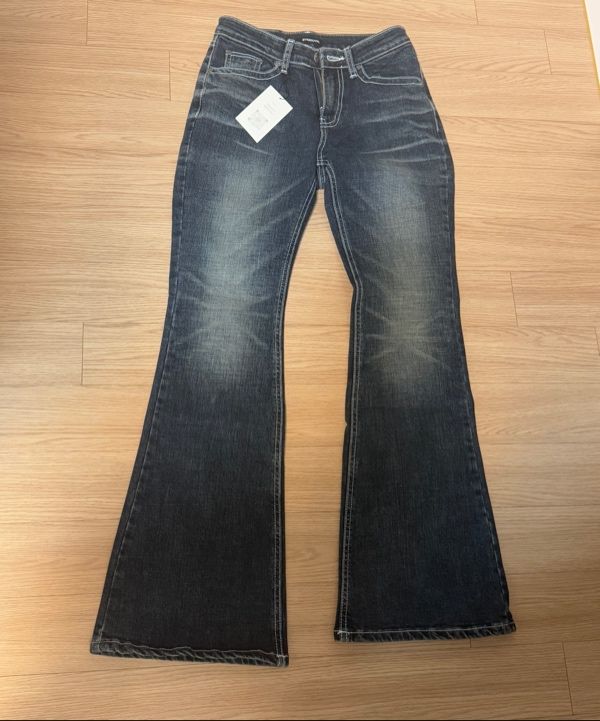 MUSINSA | SYNERJYN SAND CAT WASHING DENIM PANTS BLUE
