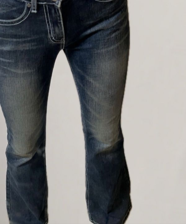 MUSINSA公式 | SYNERJYN SAND CAT WASHING DENIM PANTS BLUE