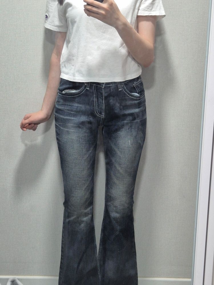 SYNERJYN☆ベビモン アヒョン着用SAND CAT WASHING DENIM PANTS 在庫少なめ！☆BABYMONSTER アヒョン 着用！！【SYNERJYN】SAND