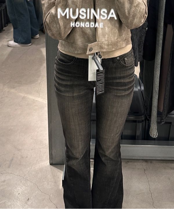 MUSINSA公式 | SYNERJYN WARM WASHING DENIM PANTS BLACK