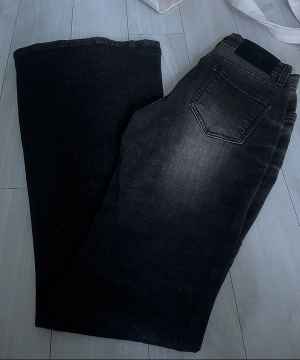 MUSINSA公式 | SYNERJYN WARM WASHING DENIM PANTS BLACK