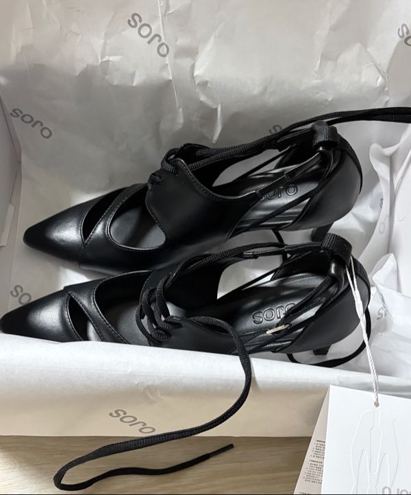 MUSINSA | OJOS Multistrap Stiletto Heels / Black