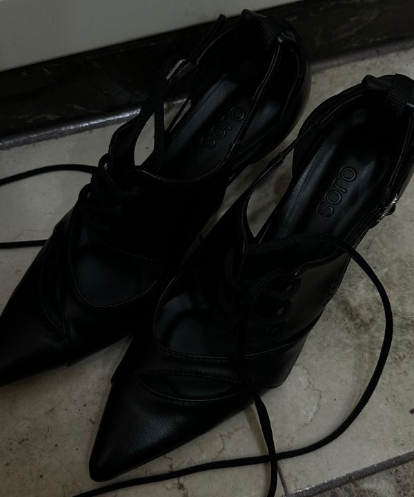 MUSINSA | OJOS Multistrap Stiletto Heels / Black