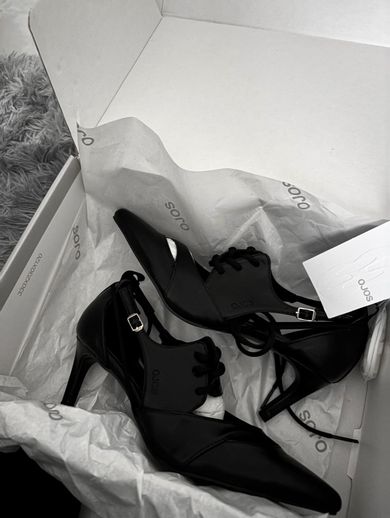MUSINSA | OJOS Multistrap Stiletto Heels / Black