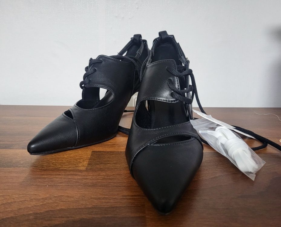 MUSINSA | OJOS Multistrap Stiletto Heels / Black