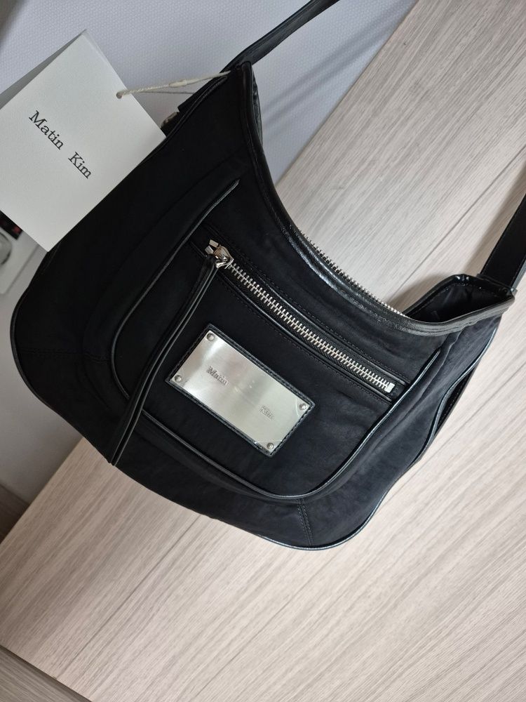 MUSINSA | MATIN KIM NYLON POCKET BAG IN BLACK