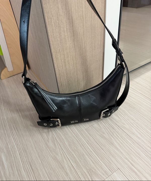 MUSINSA | MATIN KIM BELTED SHOULDER BAG IN BLACK