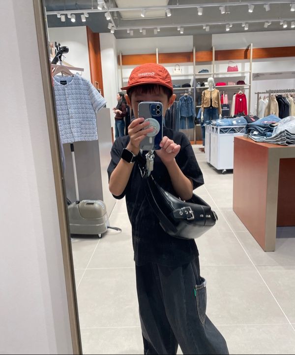 MUSINSA | MATIN KIM BELTED SHOULDER BAG IN BLACK