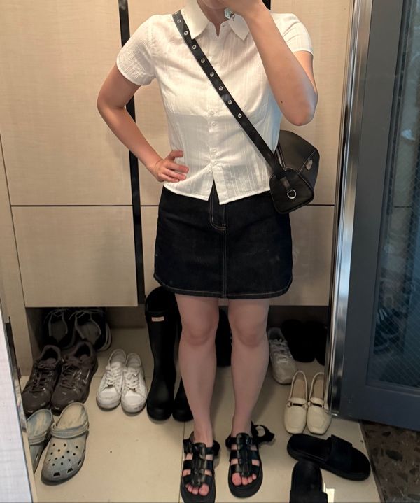 ショルダーバッグ・ポシェット [MATINKIM]dirty washed diagonal bag in black MUSINSA | MATIN KIM DIRTY WASHED DIAGONAL BAG IN BLACK
