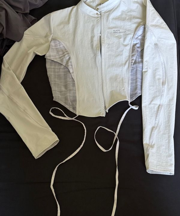 [OJOS] ★ Strap Trimming Pattern Jacket MUSINSA | OJOS Strap Trimming Pattern Jacket / Grey