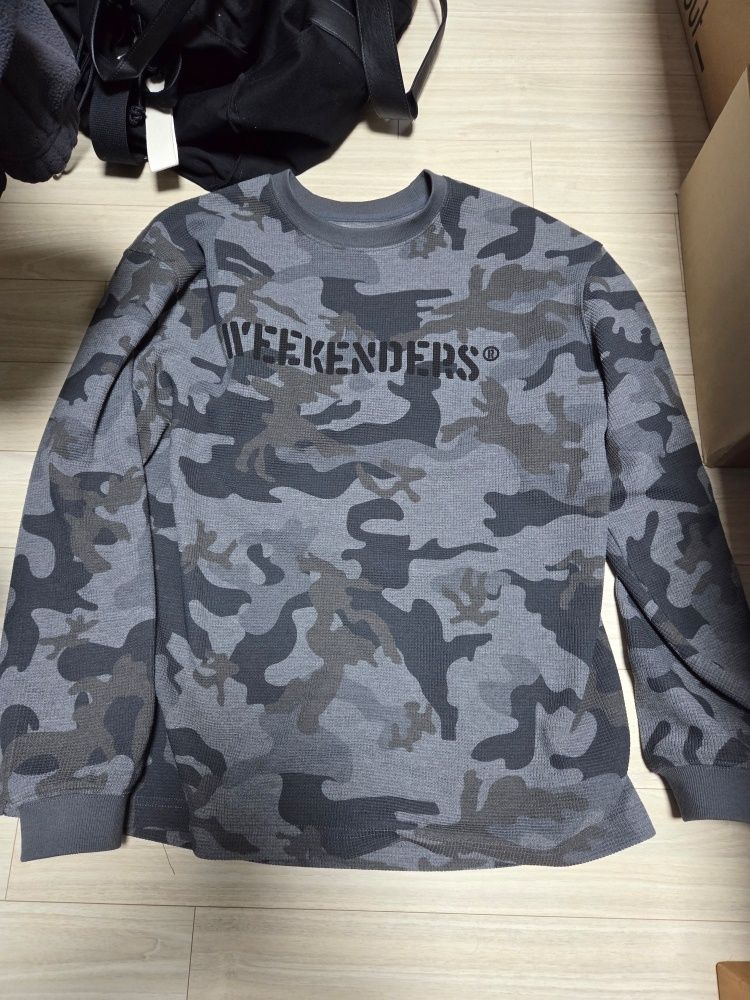 Tシャツ・カットソー WKNDRS CAMO WAFFLE LS T-SHIRT 5MM485 MUSINSA | WKNDRS CAMO WAFFLE LS T-SHIRT (D.GREY)