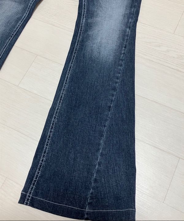 MUSINSA | SYNERJYN BRUSH CAT WASHING DENIM PANTS BLUE