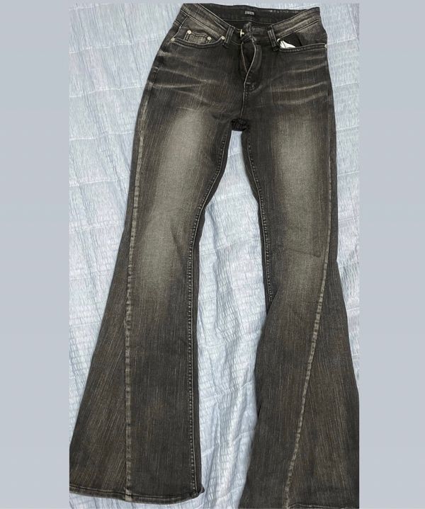 MUSINSA公式 | SYNERJYN SLUB CAT WASHING DENIM PANTS BLACK