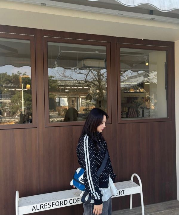 MUSINSA公式 | CRANK ローズドットトラックジャケット_ブラック