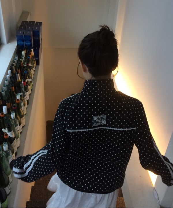 MUSINSA | CRANK Rose Dot Track Jacket_Navy