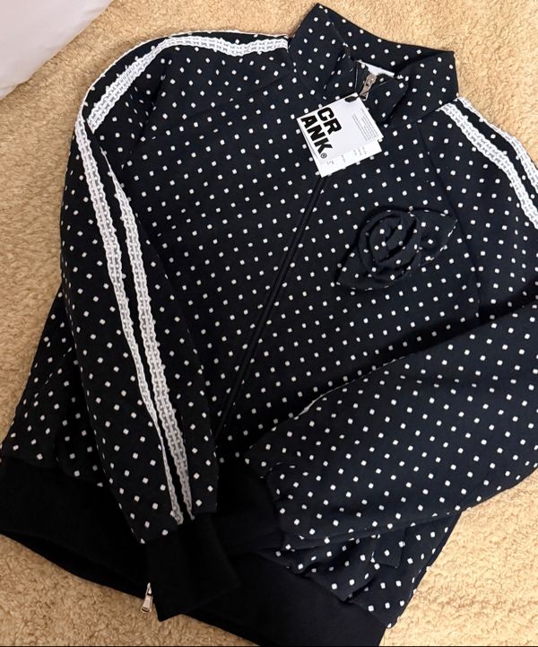 MUSINSA | CRANK Rose Dot Track Jacket_Oatmeal