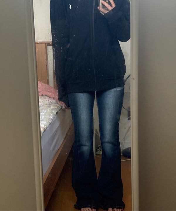 MUSINSA公式 | SYNERJYN CAT WASHING DENIM PANTS DEEP BLUE