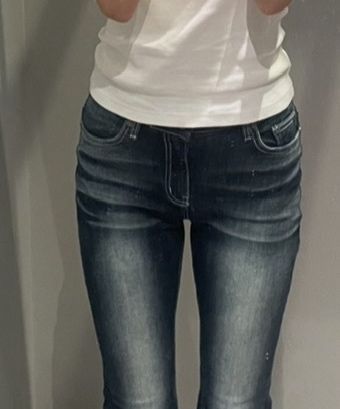 MUSINSA | SYNERJYN 102 CAT WASHING MID-RISE JEANS DEEP BLUE