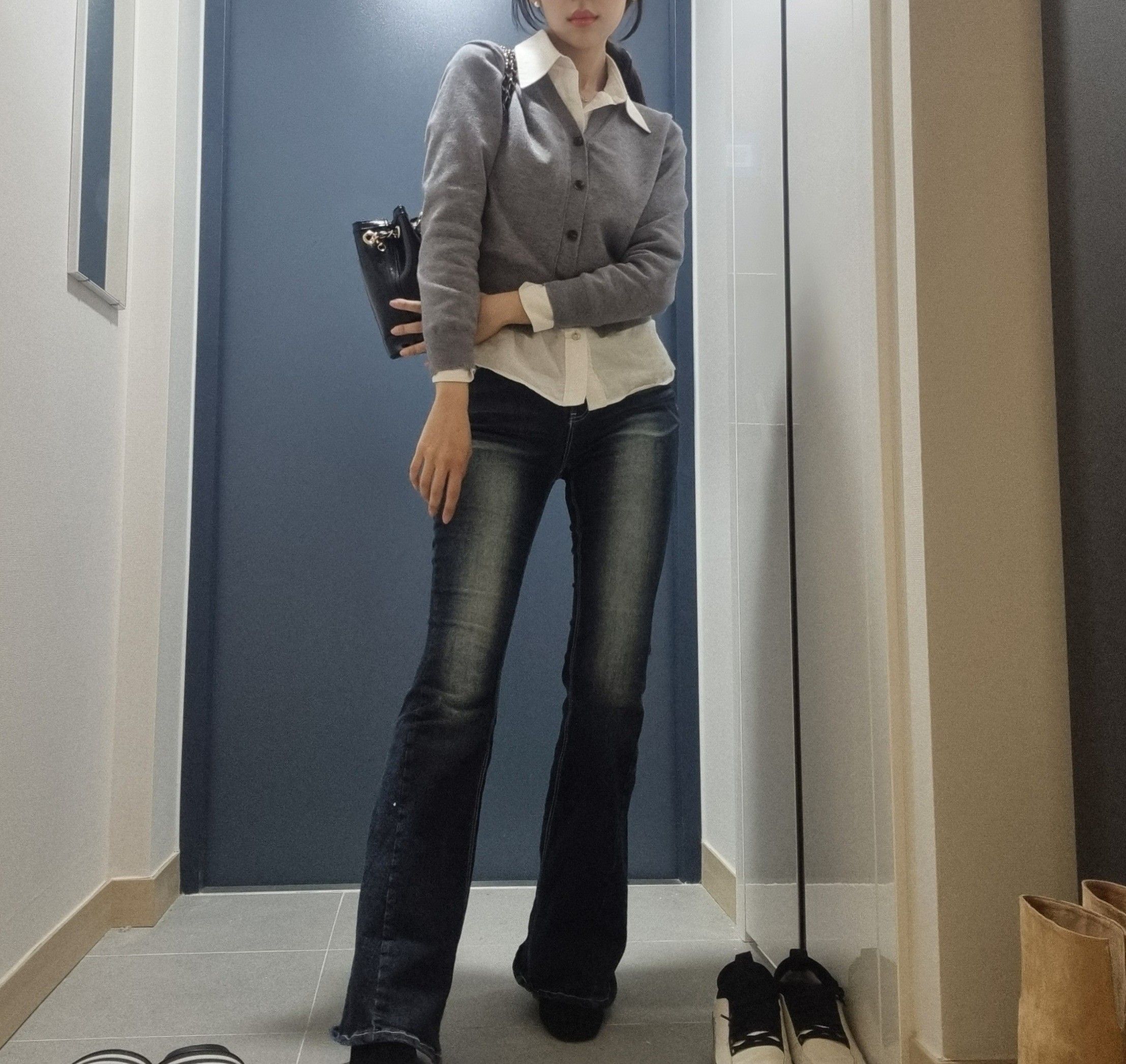 MUSINSA公式 | SYNERJYN CAT WASHING DENIM PANTS DEEP BLUE