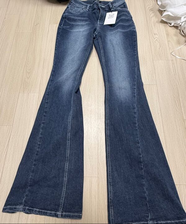 MUSINSA | SYNERJYN CAT WASHING DENIM PANTS DEEP BLUE