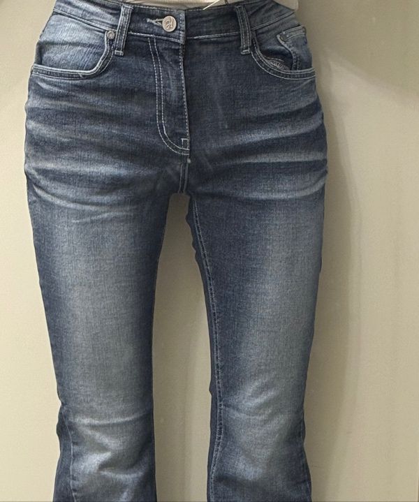 MUSINSA公式 | SYNERJYN CAT WASHING DENIM PANTS DEEP BLUE