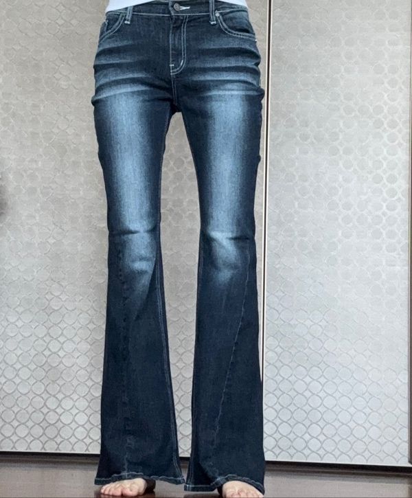 MUSINSA公式 | SYNERJYN CAT WASHING DENIM PANTS DEEP BLUE