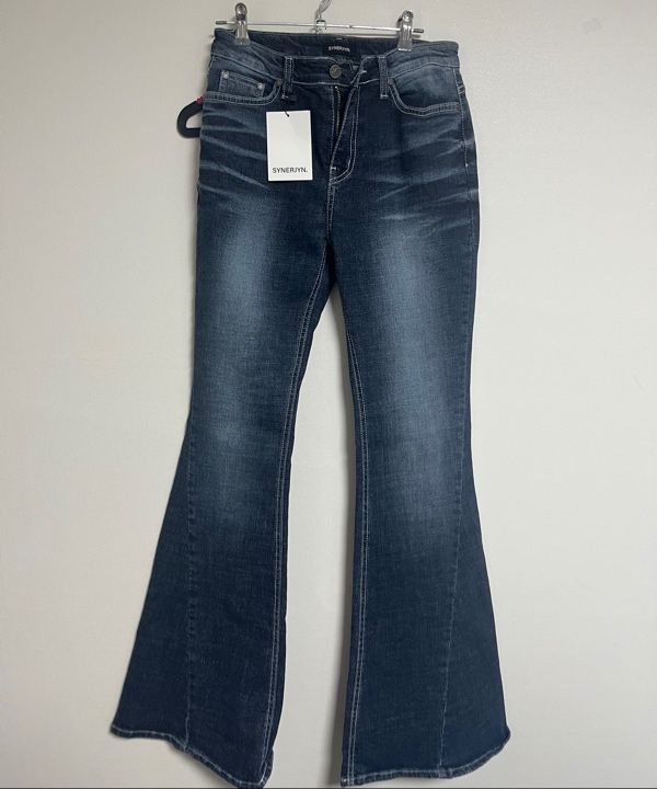 MUSINSA公式 | SYNERJYN CAT WASHING DENIM PANTS DEEP BLUE