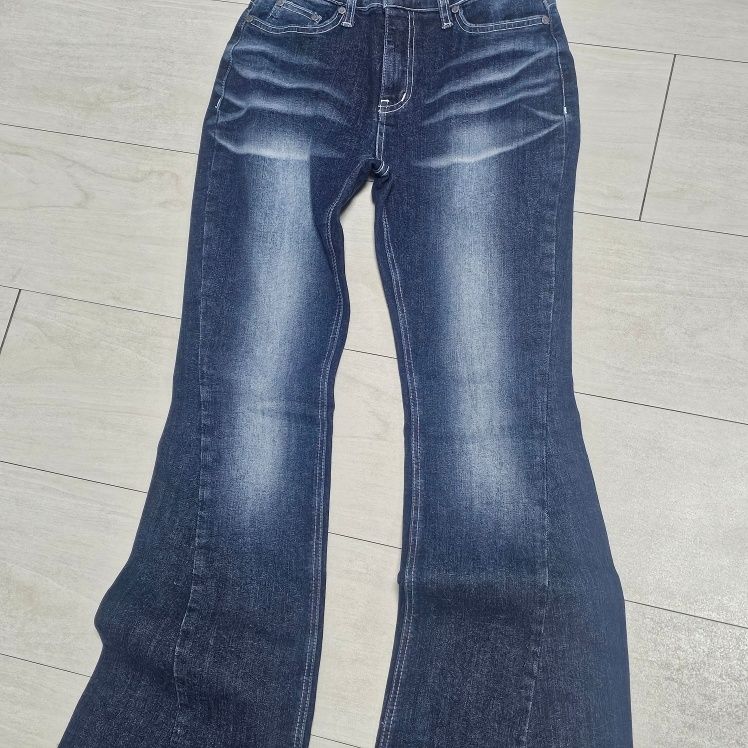MUSINSA | SYNERJYN CAT WASHING DENIM PANTS DEEP BLUE