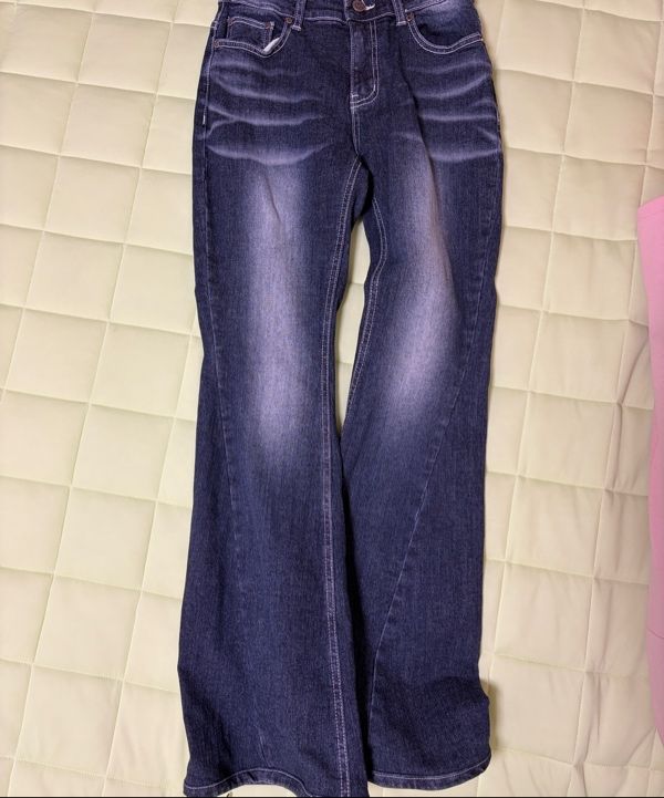 MUSINSA | SYNERJYN 102 CAT WASHING MID-RISE JEANS DEEP BLUE