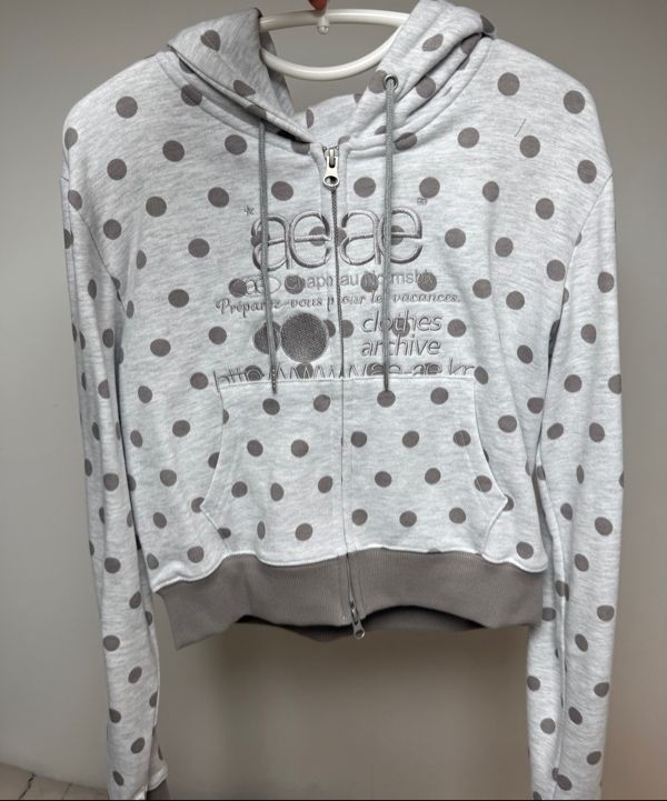 トップス aeae WEB LOGO CROP HOOD ZIP UP WEB LOGO CROP HOOD ZIP UP（パーカー）｜aeae
