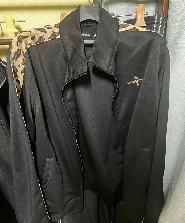 アウターその他 [NOT4NERD] Lepard Side Line Track Jacket MUSINSA | NOT4NERD Leopard Side Line Track Jacket - Black