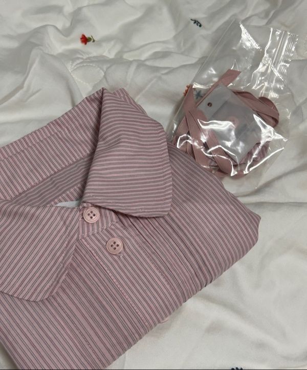 MUSINSA | SCULPTOR Rosetta Baby Shirt Pink Stripe