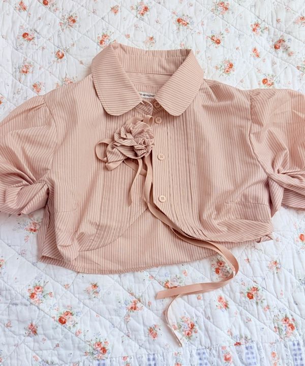MUSINSA | SCULPTOR Rosetta Baby Shirt Pink Stripe
