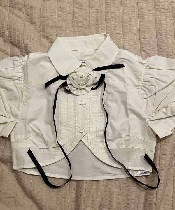 MUSINSA | SCULPTOR Rosetta Baby Shirt Ivory
