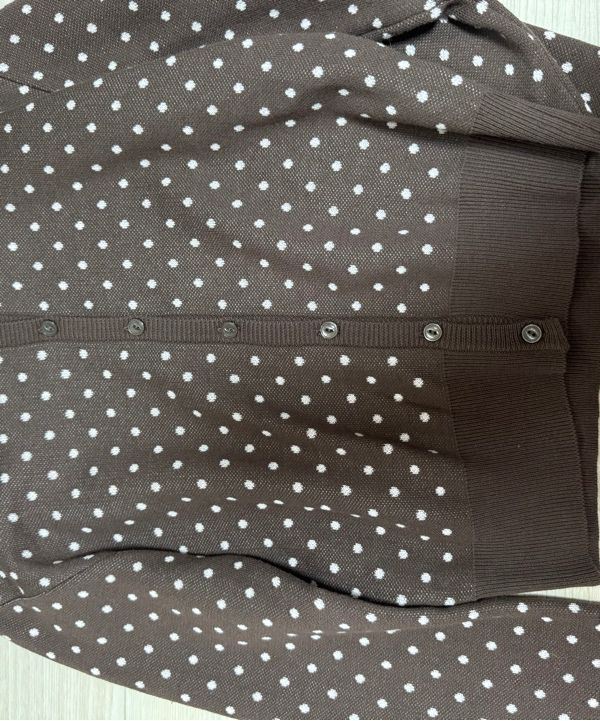 MUSINSA公式 | SCULPTOR Polka Dot Cardigan Brown/Baby Pink