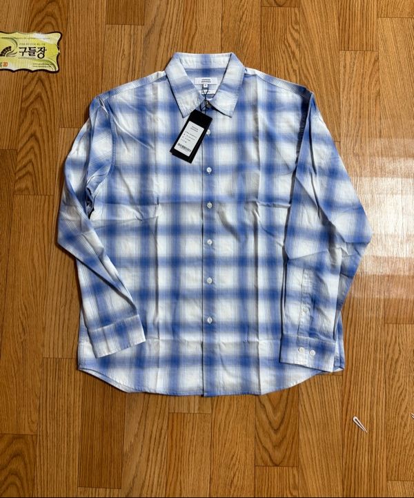 MUSINSA | MUSINSA STANDARD Relaxed Ombre Check Shirt [White