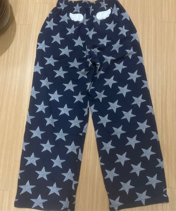 MUSINSA公式 | CLUT STUDIO Star Angel Wings Track Pants - Navy