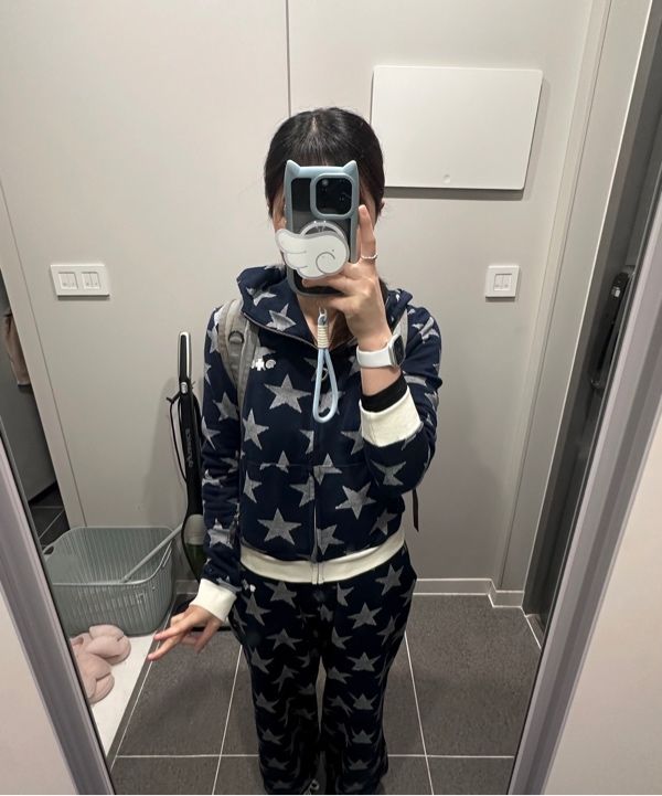MUSINSA公式 | CLUT STUDIO Star Angel Wings Track Pants - Navy