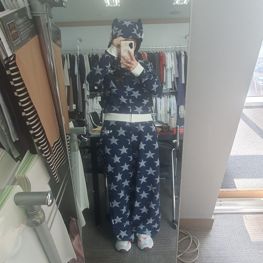 MUSINSA | CLUT STUDIO Star Angel Wings Zip-Up Hoodie Top - Navy